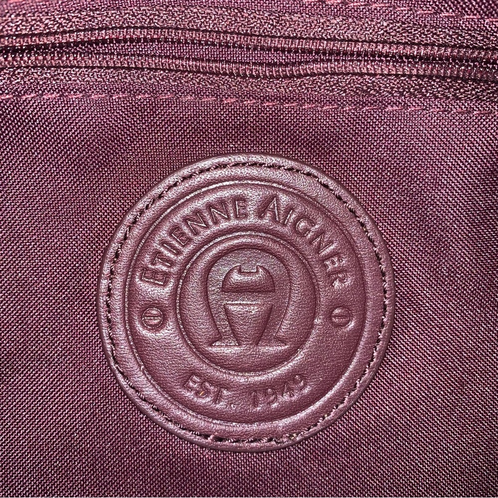 🆕 Etienne Aigner Vintage Leather Burgundy Shoulder Bag Handbag Pocketbook Purse - Picture 6 of 11